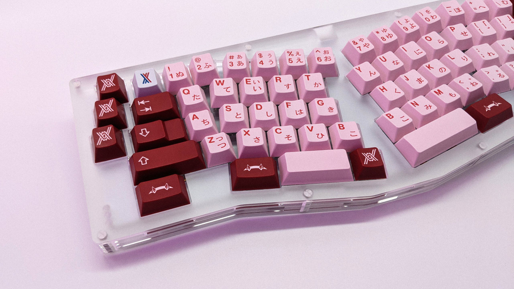 SC Acrylic Alice GMK Darling with pink glow