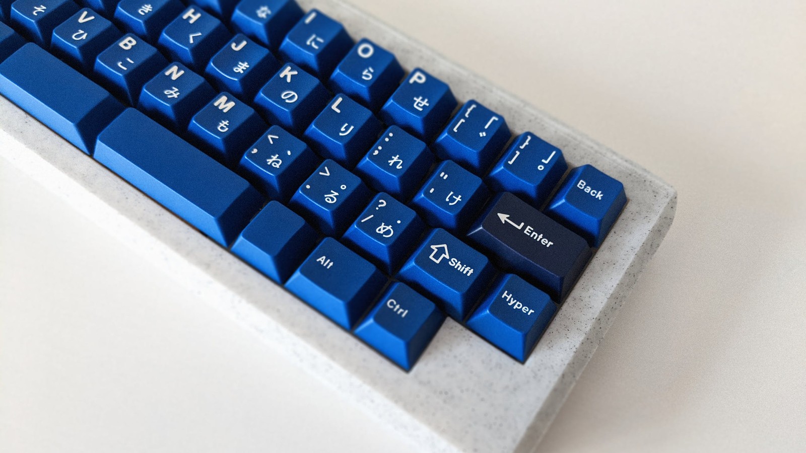 Right side angle of GMK Striker on nightmare 3d printed board