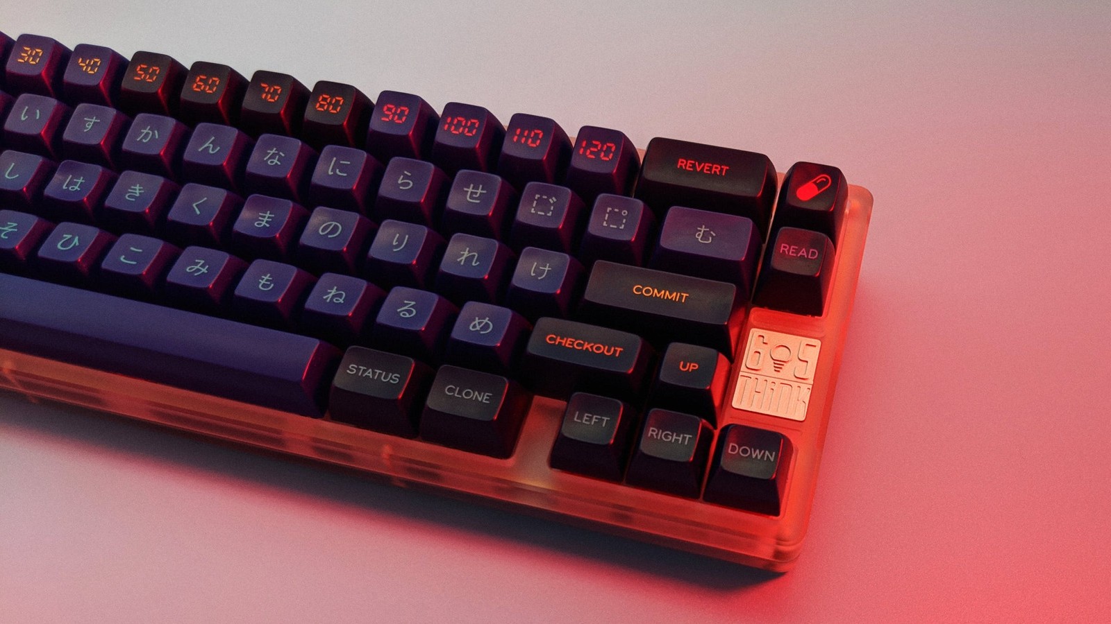 SA Laser on Think 6.5 with dim red lighting