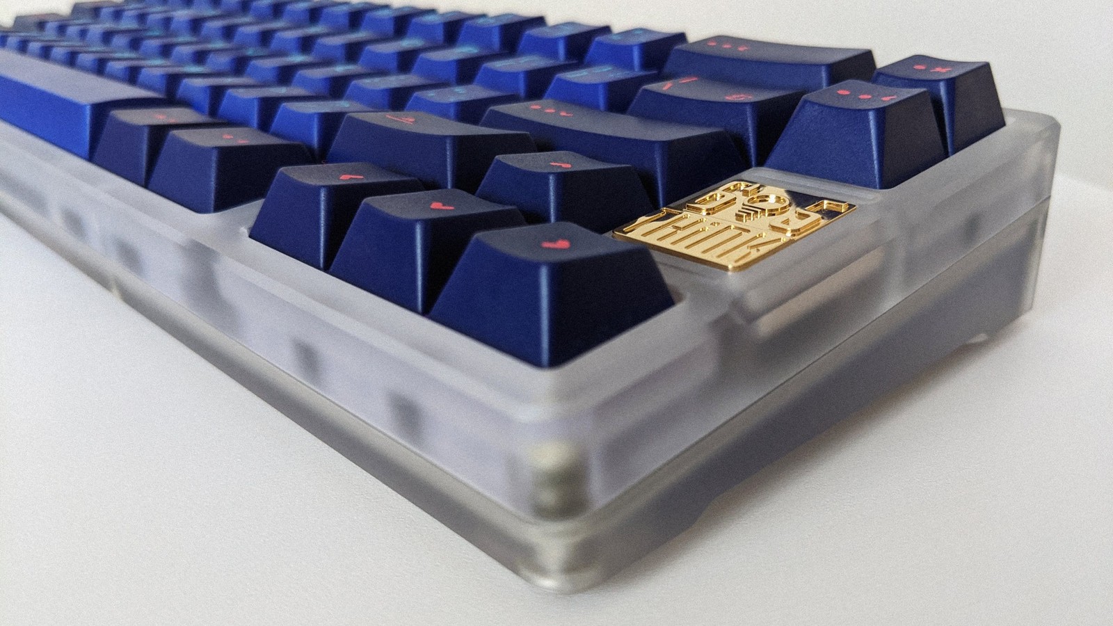 GMK Laser on Think 6.5 with gold pvd brass badge